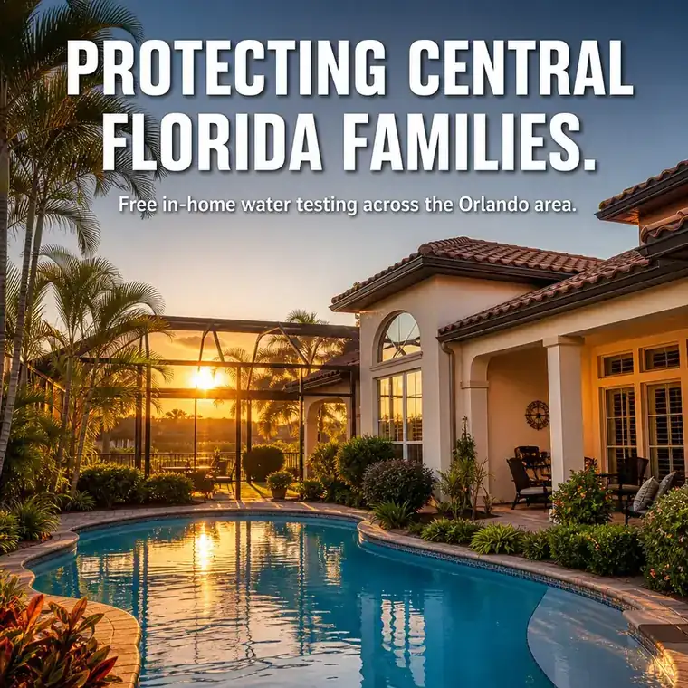 Central Florida home at sunset